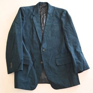 Bespoke 40R Navy Blue Sueded Slim Mens Sport Coat Blazer‎ Suit Jacket
